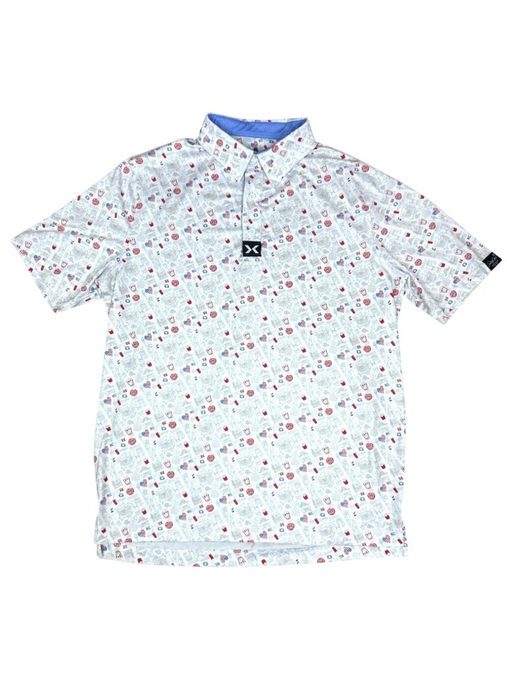 Sunday Crew Men's L Polo Shirt NYC Performance UPF 50+ UV Protection Travel Golf